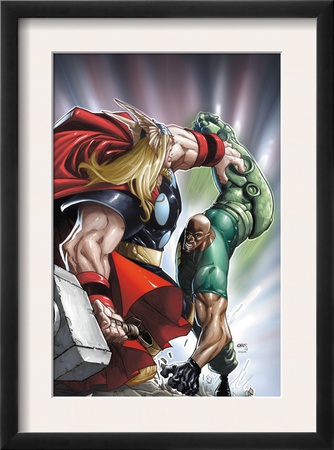 Avengers: The Initiative #22 Cover: Thor And Gauntlet by Humberto Ramos Pricing Limited Edition Print image