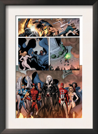 Dark Avengers #7 Group: Emma Frost, Wolverine, Mimic, Weapon Omega And Dagger by Luke Ross Pricing Limited Edition Print image