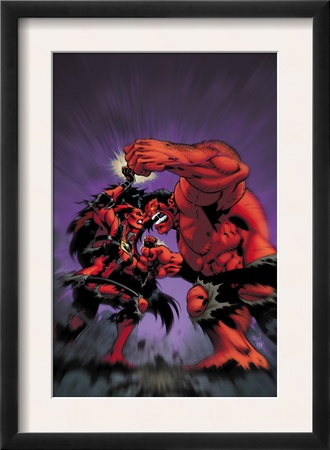 Hulk #17 Cover: Rulk And Red She-Hulk by Ian Churchill Pricing Limited Edition Print image
