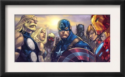 Ultimates 3 #5 Cover: Captain America, Hawkeye, Black Panther, Iron Man, Wasp, Thor And Sif by Joe Madureira Pricing Limited Edition Print image