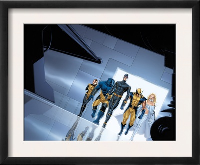 Astonishing X-Men #1 Group: Cyclops, Wolverine, Beast, Shadowcat, Emma Frost And X-Men by John Cassaday Pricing Limited Edition Print image