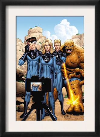 Marvel Adventures Fantastic Four #42 Cover: Mr. Fantastic, Invisible Woman, Human Torch And Thing by Clayton Henry Pricing Limited Edition Print image