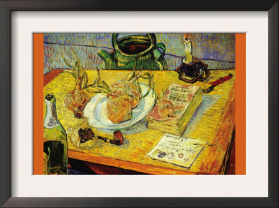 Still Life Drawing Board Pipe Onions And Sealing-Wax by Vincent Van Gogh Pricing Limited Edition Print image