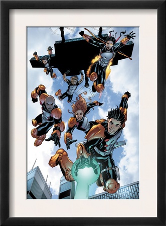 New X-Men: Academy X #16 Group: Hellion, Moonstar, Quill, Surge, Synch And Wind Dancer by Aaron Lopresti Pricing Limited Edition Print image