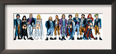 Handbook: X-Men 2005 Group: Emma Frost, Black Queen, Hellfire Club And White Queen by Greg Shigiel Pricing Limited Edition Print image