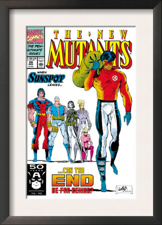 New Mutants #99 Cover: Cable, Sunspot, Warpath, Cannonball, Domino, Boom Boom And New Mutants by Rob Liefeld Pricing Limited Edition Print image