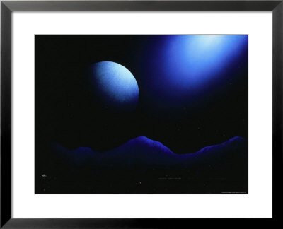 Illustration Of Landscape With Rising Moon by Ron Russell Pricing Limited Edition Print image