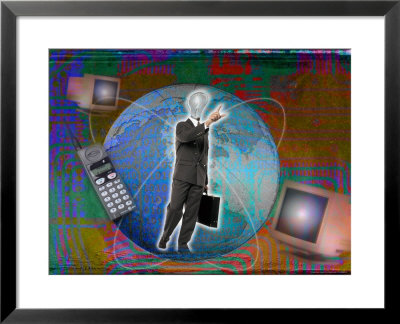 Businessman Using The Information Highway by Robert Cattan Pricing Limited Edition Print image