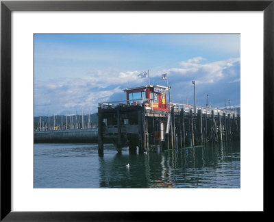 Red Fishing Wharf, Ca by Claire Rydell Pricing Limited Edition Print image