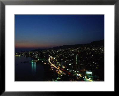 Hotels And The Beach On The Bay, Guerrero by Angelo Cavalli Pricing Limited Edition Print image