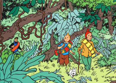 Tintin In The Jungle by Herge (Georges Remi) Pricing Limited Edition Print image