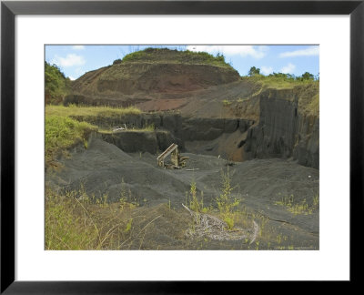 Mining Volcanic Ash Deposits, Galapagos, Ecuador by David M. Dennis Pricing Limited Edition Print image