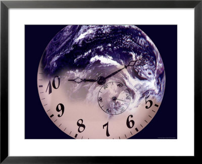 Abstract Clockface And Earth by Greg Smith Pricing Limited Edition Print image