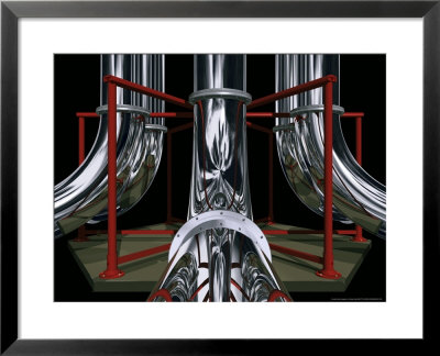 Gantry Pipes, Computer Generated Image by Roger Sutcliffe Pricing Limited Edition Print image