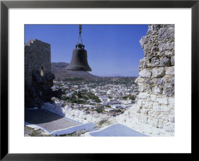 Bell In Ruins Of Medieval Castle Of The Knights, Greece by Ian West Pricing Limited Edition Print image