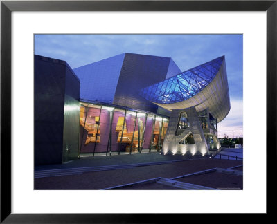 The Lowry Gallery At Dusk, Salford, Manchester, England, United Kingdom by Charles Bowman Pricing Limited Edition Print image