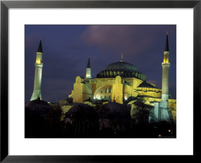 Aya Sofya (Sancta Sophia) At Night, Istanbul, Turkey by Keren Su Pricing Limited Edition Print image