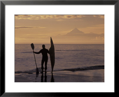 Surf Kayaker Checks Out The Surf, Alaska, Usa by Howie Garber Pricing Limited Edition Print image