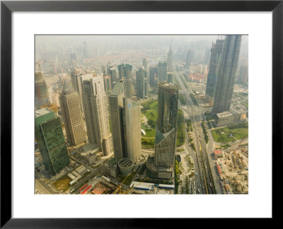 Aerial View From Oriental Pearl Tower Of Lujiazui Finance And Trade Zone, Shanghai, China, Asia by Jochen Schlenker Pricing Limited Edition Print image