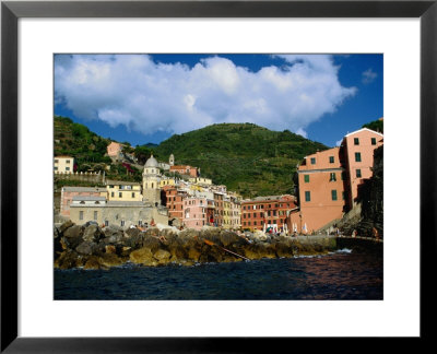 Sea Approach To Town In The Cinque Terre, Vernazza, Liguria, Italy by Diana Mayfield Pricing Limited Edition Print image