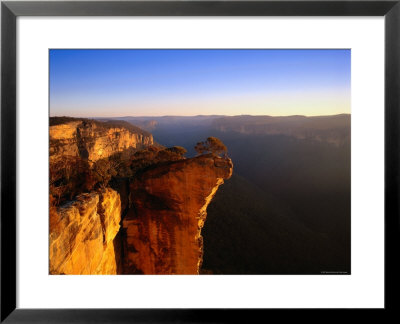 Hanging Rock Overlooking The Grose River Gorge Near The Town Of Blackheath, Australia by Ross Barnett Pricing Limited Edition Print image