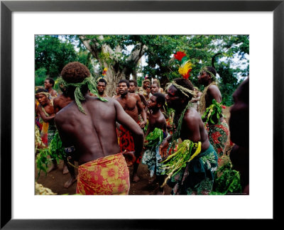 Villagers Performing Traditional Dance At Iunier Kastom Village, Tanna Island, Tafea, Vanuatu by Richard I'anson Pricing Limited Edition Print image