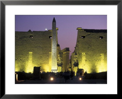 Luxor Temple With Obelisk And Entrance To Pylon At Luxor, Egypt by Richard Nowitz Pricing Limited Edition Print image