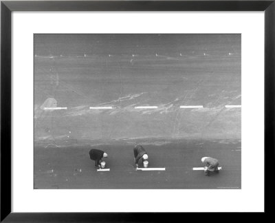 Women Painting White Traffic Lines by Thomas D. Mcavoy Pricing Limited Edition Print image