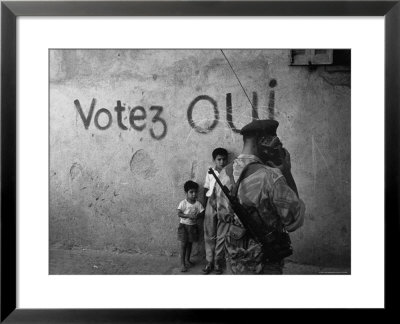 Pro French Constitution Sign On An Algerian Wall by Loomis Dean Pricing Limited Edition Print image