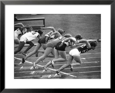 Women Runners Competing At The Olympics by George Silk Pricing Limited Edition Print image