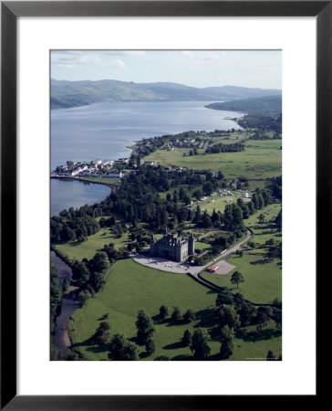 Aerial View Of Inverary Castle And Loch Fyne, Inverary, Scotland, United Kingdom by Adam Woolfitt Pricing Limited Edition Print image