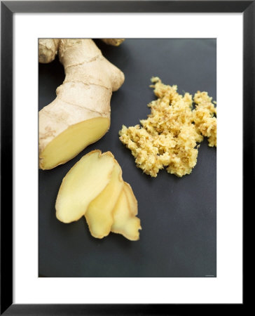 Fresh Ginger Root In Slices And Grated by Winfried Heinze Pricing Limited Edition Print image