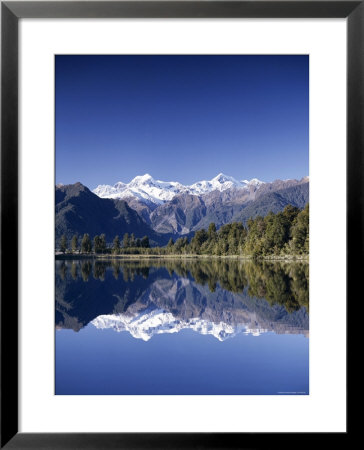 Lake Matheson And Mt.Cook, South Island, New Zealand by Steve Vidler Pricing Limited Edition Print image