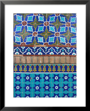 Detail Of Tilework, Shrine Of Hazrat Ali, Mazar-I-Sharif, Afghanistan by Jane Sweeney Pricing Limited Edition Print image