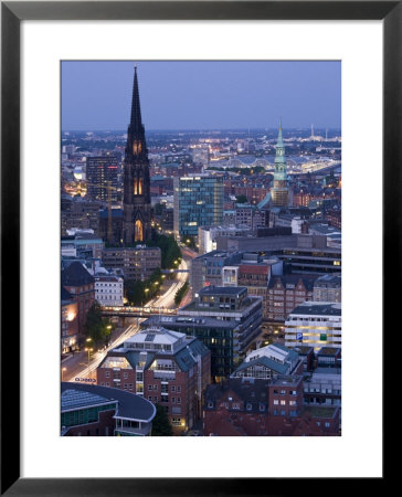 St. Nikolai Church And Town, Hamburg, State Of Hamburg, Germany by Walter Bibikow Pricing Limited Edition Print image