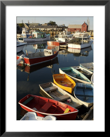 Lobster Fishing Boats And Row Boats In Rockport Harbor, Ma by Tim Laman Pricing Limited Edition Print image