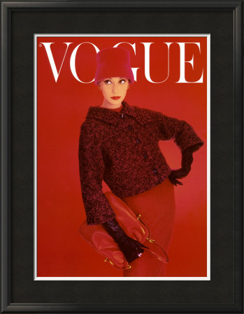 Vogue  - Rose Red, 1957 by Norman Parkinson Pricing Limited Edition Print image