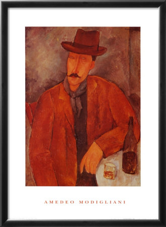Seated Man Leaning On A Table by Amedeo Modigliani Pricing Limited Edition Print image
