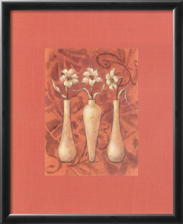 Happy Flowers, Salmon Iv by Judy Kaufman Pricing Limited Edition Print image