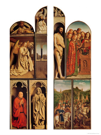 Left Panel From The Ghent Altarpiece, 1432 by Hubert Eyck Pricing Limited Edition Print image