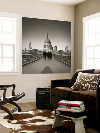 Millennium Bridge And St. Paul's Cathedral, London, England by Jon Arnold Pricing Limited Edition Print image