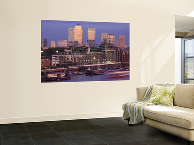 England, London, Docklands, Canary Wharf Skyline by Steve Vidler Pricing Limited Edition Print image