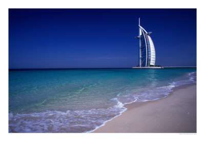 The Burj Al Arab Or The Arabian Tower Of The Jumeirah Beach Resort, Dubai, United Arab Emirates by Neil Setchfield Pricing Limited Edition Print image