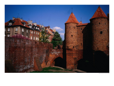 Brick Parapets And Walls Of Barbican, Medieval Fort, Warsaw, Poland by Craig Pershouse Pricing Limited Edition Print image