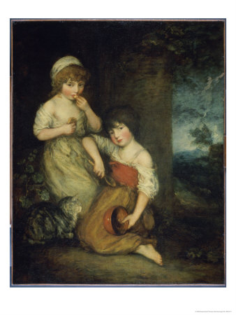 Young Hobbinol And Ganderetta by Thomas Gainsborough Pricing Limited Edition Print image