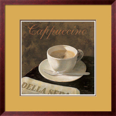 Cappuccino Cup by Fabrice De Villeneuve Pricing Limited Edition Print image