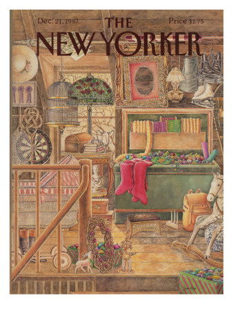 The New Yorker Cover - December 21, 1987 by Jenni Oliver Pricing Limited Edition Print image