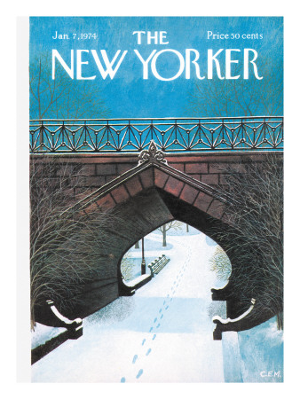 The New Yorker Cover - January 7, 1974 by Charles E. Martin Pricing Limited Edition Print image