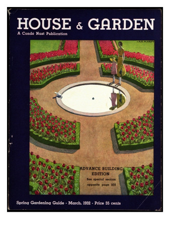 House & Garden Cover - March 1932 by André E. Marty Pricing Limited Edition Print image