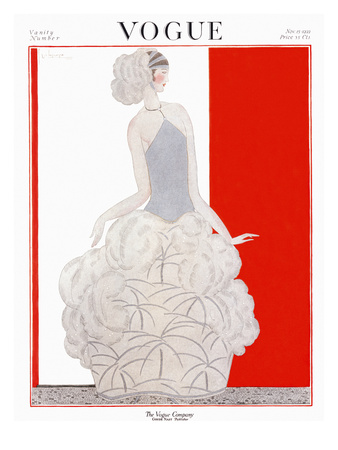 Vogue Cover - November 1922 by Georges Lepape Pricing Limited Edition Print image